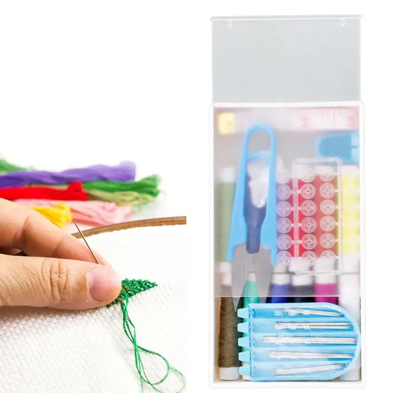 Travel Sewing Kit Sewing Box Organizer With Sewing Kit Accessories Transparent PP Portable Sewing Bags For Traveler DIY Crafts
Travel Sewing Kit Sewing Box Organizer With Sewing Kit Accessories Transparent PP Portable Sewing Bags For Traveler DIY Crafts