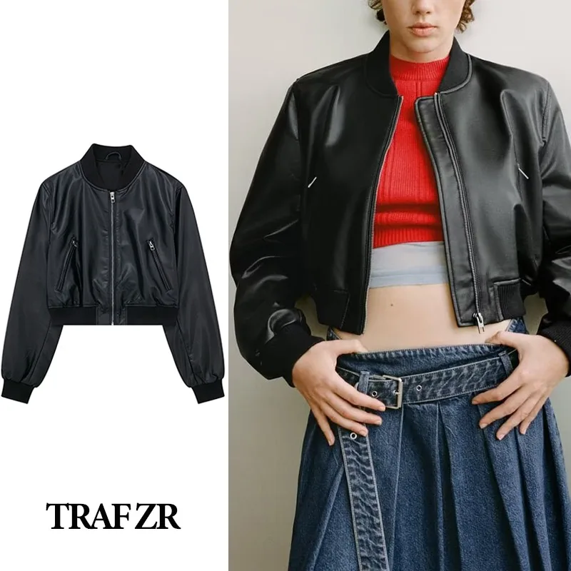 Короткие кожаные куртки для женщин TRAF ZR, новая верхняя одежда на осень и зиму, женские кожаные пальто, модели женских пальто, тренд 2023
Короткие кожаные куртки для женщин TRAF ZR, новая верхняя одежда на осень и зиму, женские кожаные пальто, модели женских пальто, тренд 2023