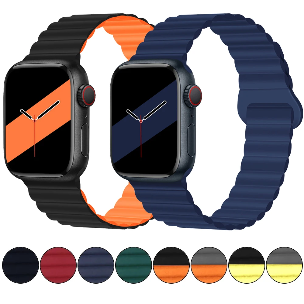 Ремешок магнитный для Apple Watch Series 7 6 5 4 3 2 1 38 мм 42 мм, силиконовый браслет для IWatch 8 SE 6/5 40 мм 44 мм 41 мм 45 мм
Ремешок магнитный для Apple Watch Series 7 6 5 4 3 2 1 38 мм 42 мм, силиконовый браслет для IWatch 8 SE 6/5 40 мм 44 мм 41 мм 45 мм