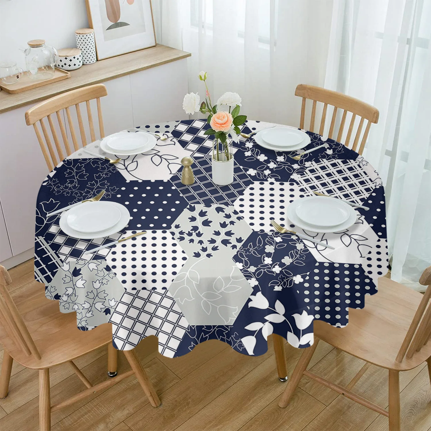 Rhombus Dot Plaid Leaf Flower Line Waterproof Tablecloth Table Decoration Round Table Cover for Kitchen Wedding Home Dining Room
Rhombus Dot Plaid Leaf Flower Line Waterproof Tablecloth Table Decoration Round Table Cover for Kitchen Wedding Home Dining Room