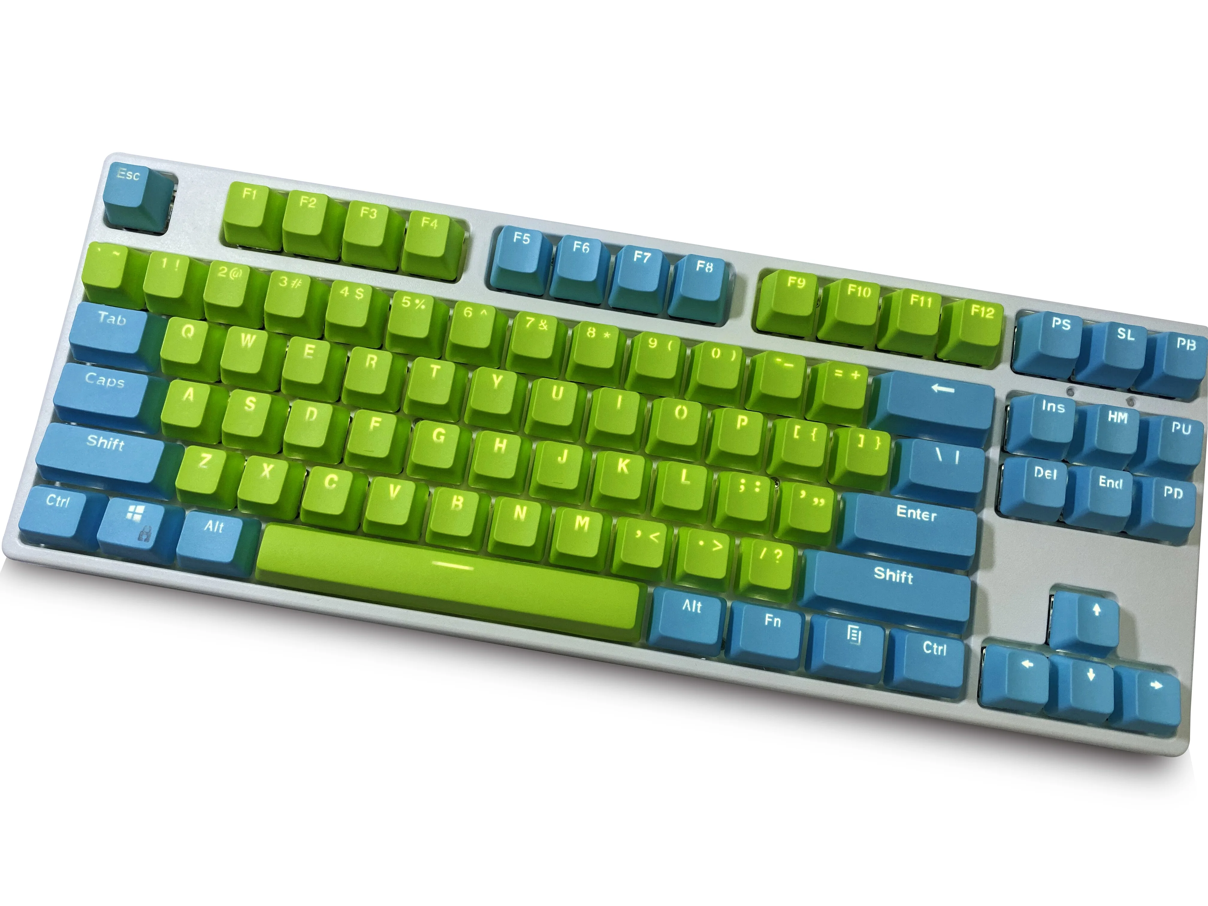 blue green 87 Keycaps, PBT Material OEM Height Mechanical Keyboard Keycaps, Double Backlit Characters, Transparent Game Keycaps
blue green 87 Keycaps, PBT Material OEM Height Mechanical Keyboard Keycaps, Double Backlit Characters, Transparent Game Keycaps