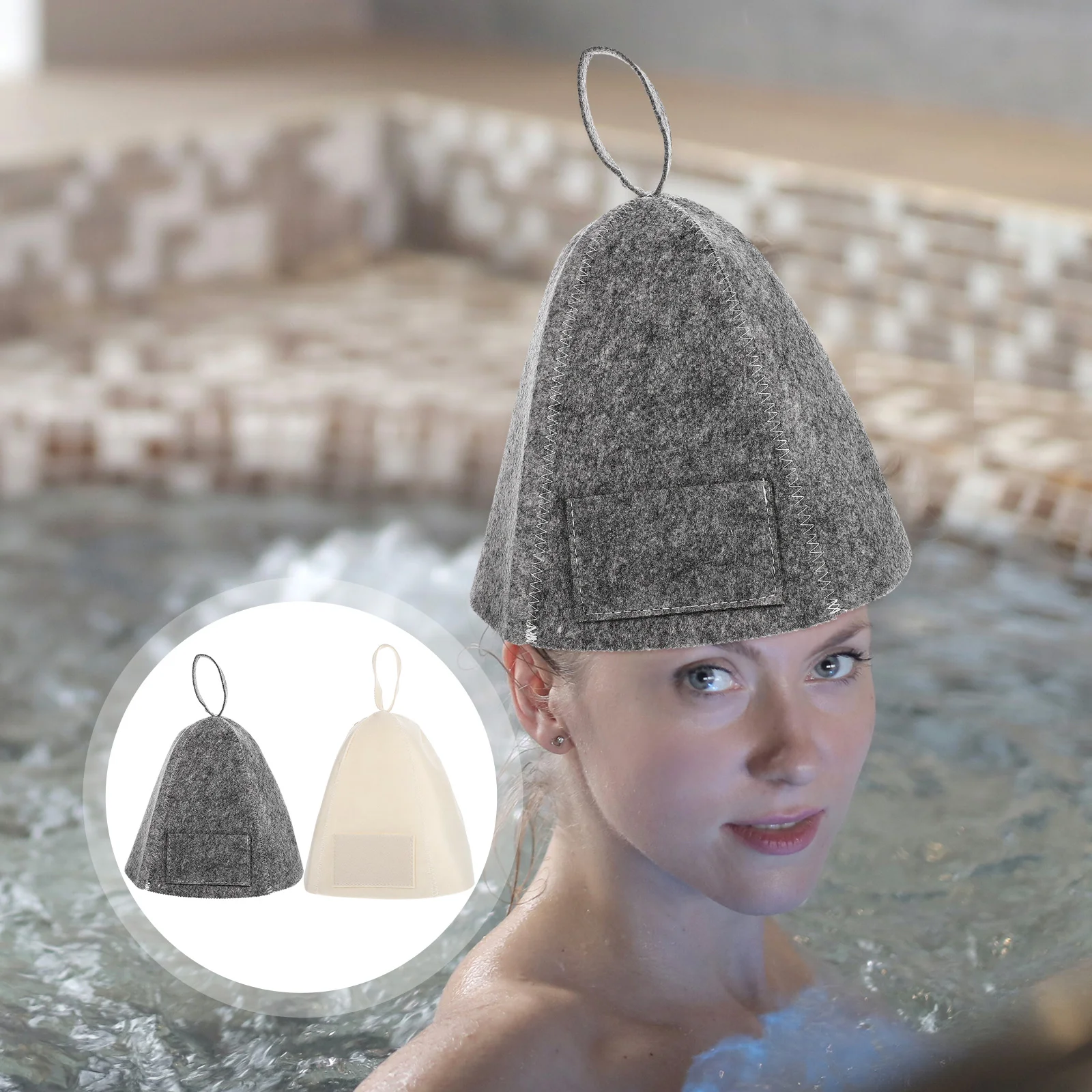2pcs Hair Drying Hair Bath Sauna Hat Hair Drying Hat Sauna Accessories for Bath Sauna Bathroom House 
2pcs Hair Drying Hair Bath Sauna Hat Hair Drying Hat Sauna Accessories for Bath Sauna Bathroom House
