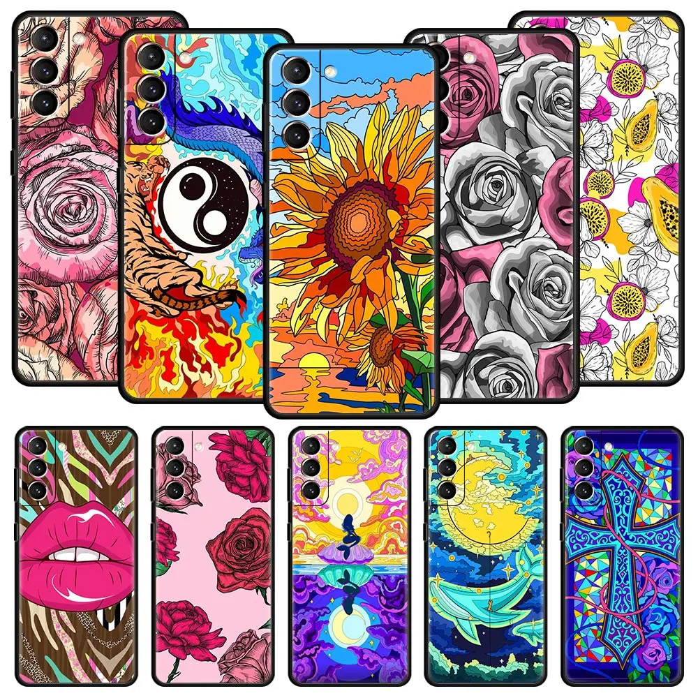 Чехол для телефона с цветочным рисунком для Samsung Galaxy S22 S20 FE S10 Plus S21 Ultra 5G S10E S9 S8 Note 10 Lite 20, мягкий черный Чехол
Чехол для телефона с цветочным рисунком для Samsung Galaxy S22 S20 FE S10 Plus S21 Ultra 5G S10E S9 S8 Note 10 Lite 20, мягкий черный Чехол