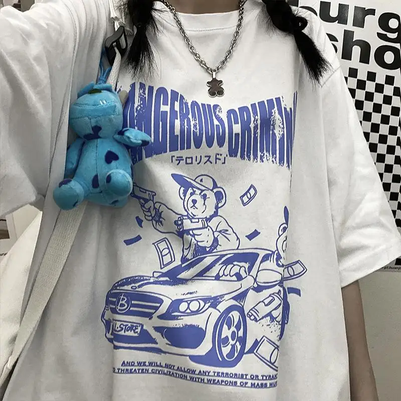 Y2K Aesthetic Design Print T-Shirt Oversized Loose Women's Short Sleeve Top Retro Shirt Streetwear Summer Casual
Y2K Aesthetic Design Print T-Shirt Oversized Loose Women's Short Sleeve Top Retro Shirt Streetwear Summer Casual