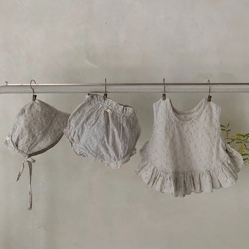 Toddler Baby Clothing Sets for Girl Elegant Embroidery Vest Shorts with Hat Suit Spring Summer Cotton Kids Clothes Girls Outfits
Toddler Baby Clothing Sets for Girl Elegant Embroidery Vest Shorts with Hat Suit Spring Summer Cotton Kids Clothes Girls Outfits