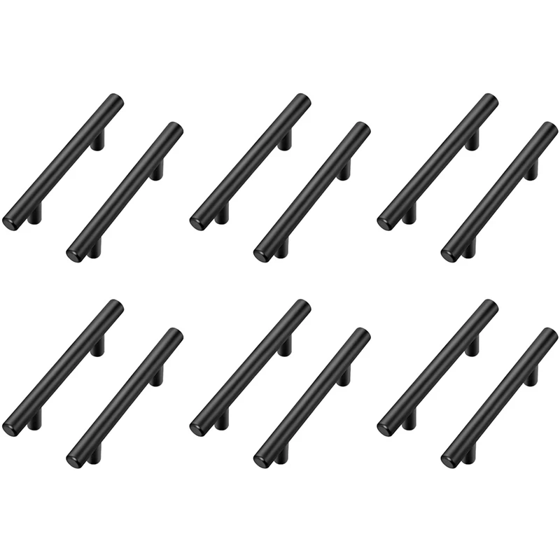 12 Pack Black Stainless Steel Cabinet Pulls Kitchen Drawer Pulls Cabinet Handles 150Mm Length, 96Mm Hole Center 
12 Pack Black Stainless Steel Cabinet Pulls Kitchen Drawer Pulls Cabinet Handles 150Mm Length, 96Mm Hole Center