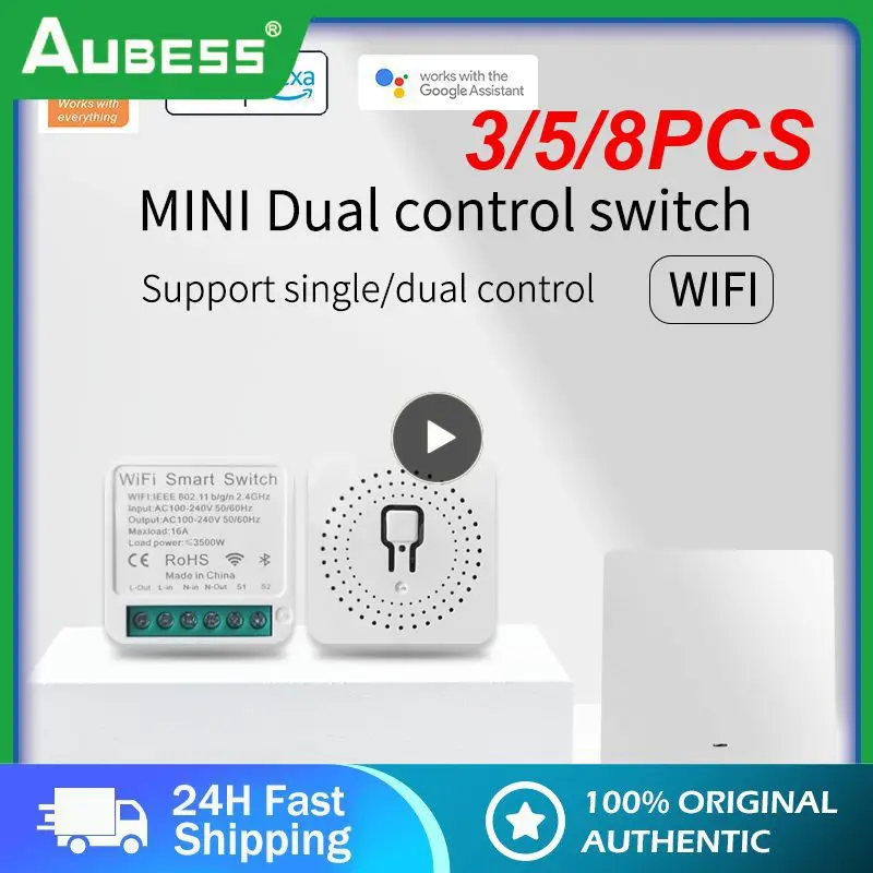 3/5/8PCS Mini Switch Module 16a Smart Home Automation Wifi Wireless Switch App Control Remote Control Smart Breaker
3/5/8PCS Mini Switch Module 16a Smart Home Automation Wifi Wireless Switch App Control Remote Control Smart Breaker