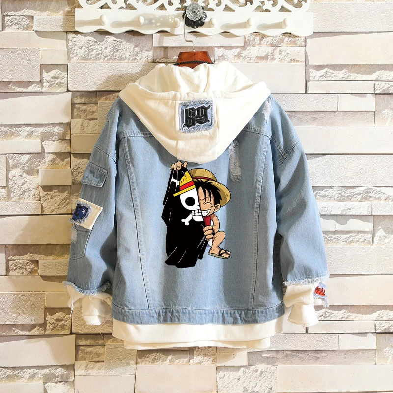 Denim Jackets Coat Luffy Casual Daily Men Women Anime Hoodie Sweatshirts Cartoon Print Hooded Cotton Outerwear For Spring Autumn
Denim Jackets Coat Luffy Casual Daily Men Women Anime Hoodie Sweatshirts Cartoon Print Hooded Cotton Outerwear For Spring Autumn