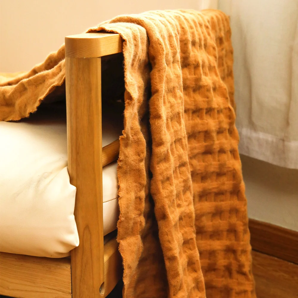 Sofa Blanket Waffle Knitted Summer Air Conditioning Blanket Office Lunch Blanket Bed End Beach Towel Decorative Cloth
Sofa Blanket Waffle Knitted Summer Air Conditioning Blanket Office Lunch Blanket Bed End Beach Towel Decorative Cloth