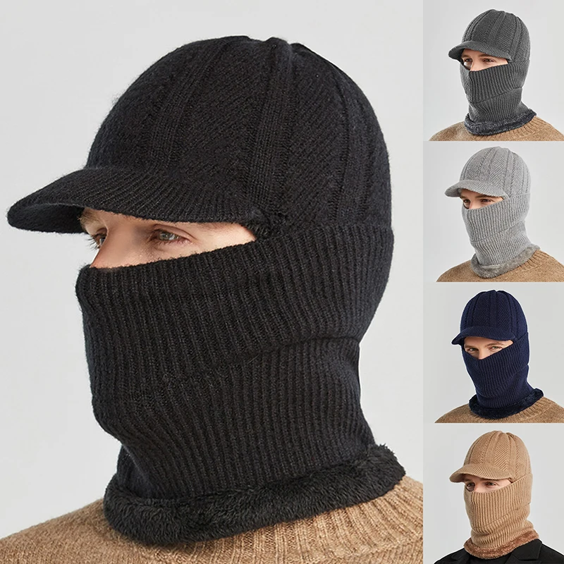 New Winter Men's Hat Warm Ear Protection Windproof Male Scarf Face Mask Integrated Knitted Hat Sun Visors Caps
New Winter Men's Hat Warm Ear Protection Windproof Male Scarf Face Mask Integrated Knitted Hat Sun Visors Caps