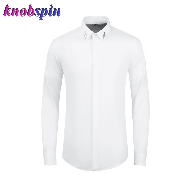Kobspin 80% Cotton Shirt Men Casual Slim Long Sleeve Business Male Dress Shirts Luxury Metal Collar design Chemise homme M-4XL
Kobspin 80% Cotton Shirt Men Casual Slim Long Sleeve Business Male Dress Shirts Luxury Metal Collar design Chemise homme M-4XL