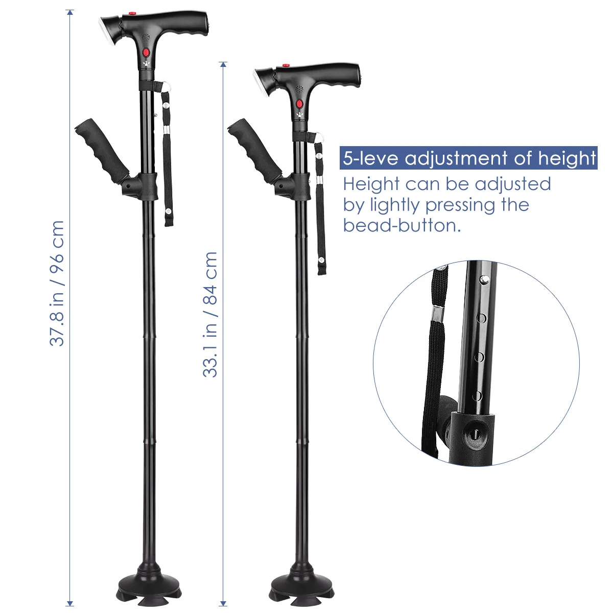 Walking Cane Stick Folding Canes Sticksadjustable Lightcrutches Collapsible Underarm Led Foldable Men Seniors Crutch Women
Walking Cane Stick Folding Canes Sticksadjustable Lightcrutches Collapsible Underarm Led Foldable Men Seniors Crutch Women