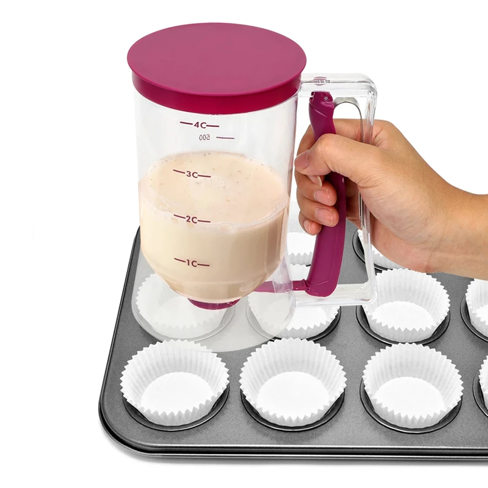 900ml Batter Dispenser Pull The Handle Purple Cake Mix Measuring Muffin Pancake Waffles Bake Kitchen Tool
900ml Batter Dispenser Pull The Handle Purple Cake Mix Measuring Muffin Pancake Waffles Bake Kitchen Tool