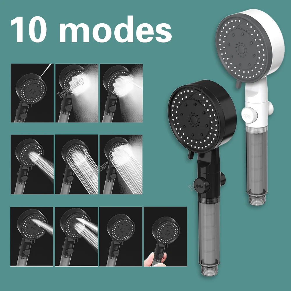 10 Spray Modes Filtered Shower Head High-Pressure Handheld Showerhead Water Saving Fall Resistance Bathroom Shower Nozzle
10 Spray Modes Filtered Shower Head High-Pressure Handheld Showerhead Water Saving Fall Resistance Bathroom Shower Nozzle