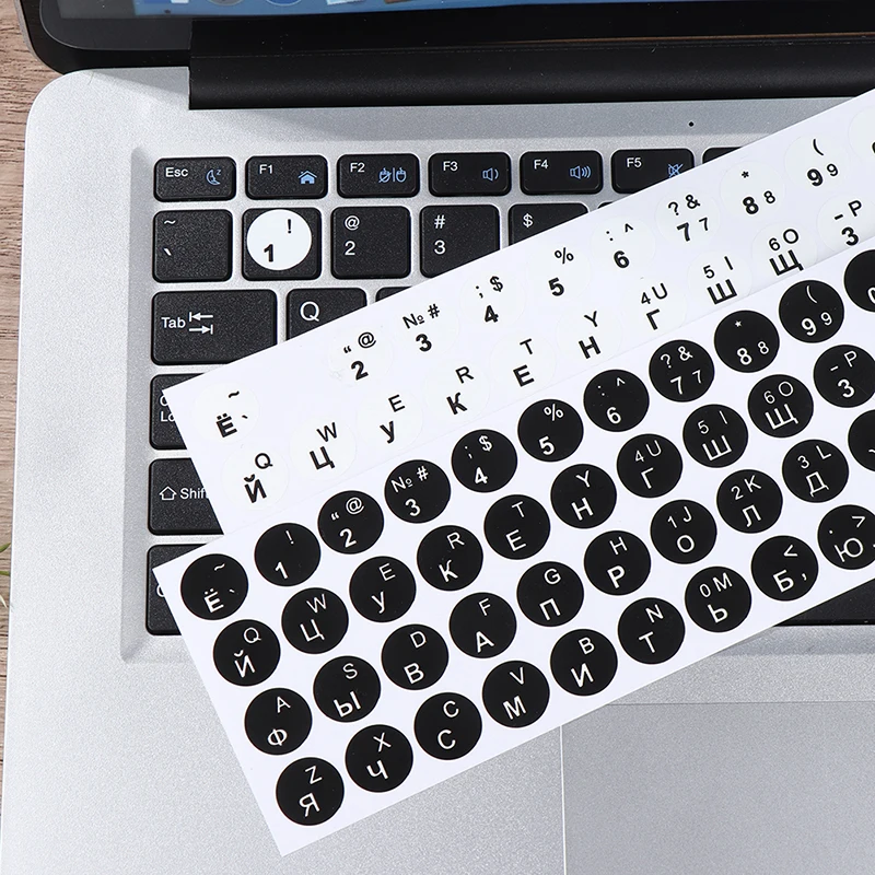 1Pcs Russian Smooth Round 2 Colors Keyboard Sticker Language Protective Film Layout Button Letters PC Laptop Accessories
1Pcs Russian Smooth Round 2 Colors Keyboard Sticker Language Protective Film Layout Button Letters PC Laptop Accessories