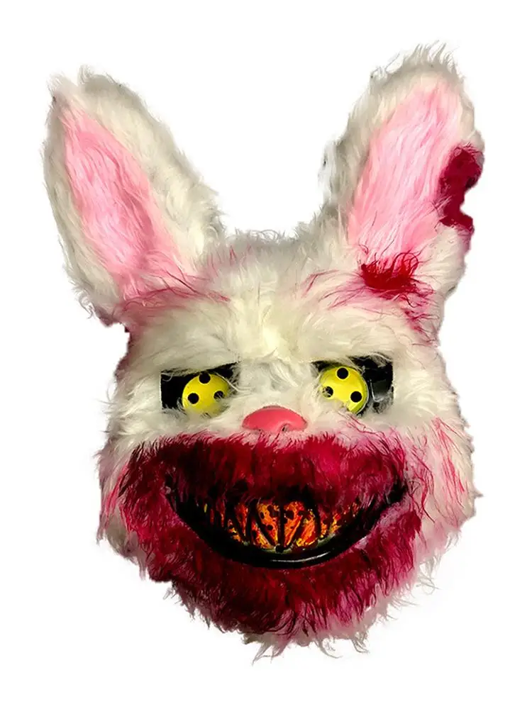 Plush Bunny Mask Durable Realistic Bloody Simulation Rabbit Headgear Performance Prop for Halloween
Plush Bunny Mask Durable Realistic Bloody Simulation Rabbit Headgear Performance Prop for Halloween
