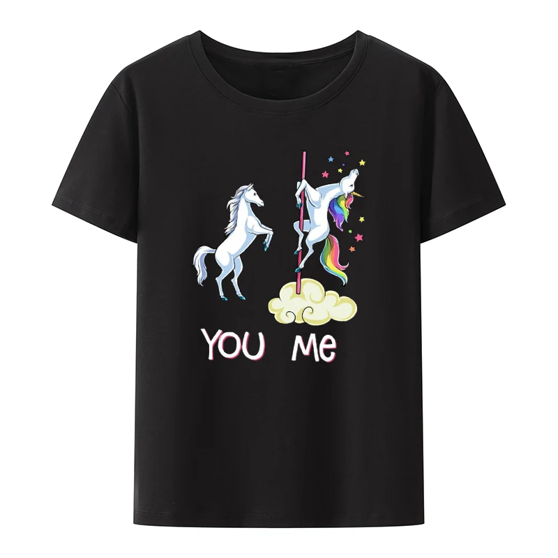 You and Me Unicorns Cotton T-shirts Breathable Women Top Y2k Loose Women's T-shirt Pattern Unisex Funny Student Short Sleeve Tee
You and Me Unicorns Cotton T-shirts Breathable Women Top Y2k Loose Women's T-shirt Pattern Unisex Funny Student Short Sleeve Tee