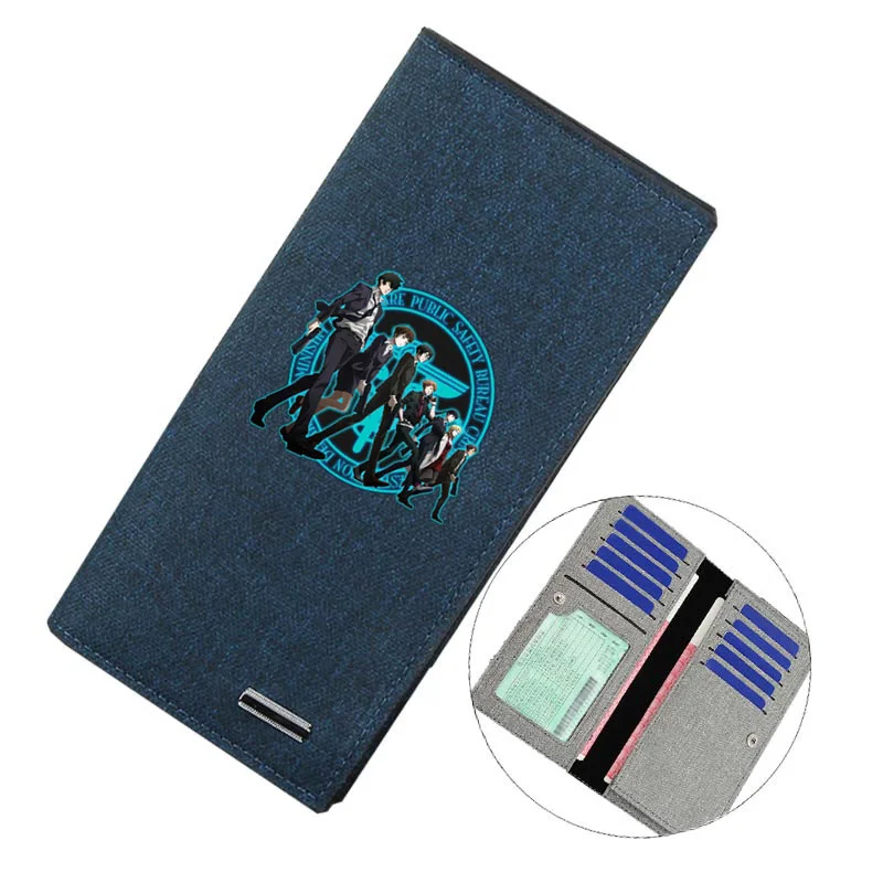 Cartoon Long Wallet anime Psycho-Pass Wallet Canvas Portable Multifunctional ID Card Holder Wallet Boys Coin Purse
Cartoon Long Wallet anime Psycho-Pass Wallet Canvas Portable Multifunctional ID Card Holder Wallet Boys Coin Purse