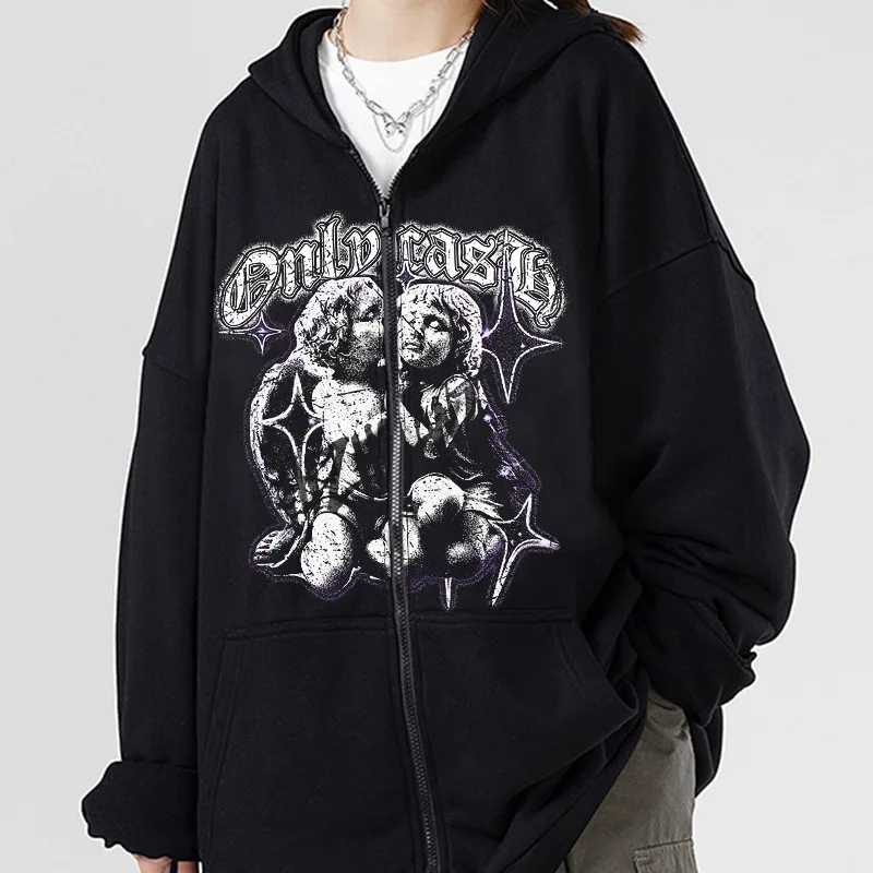 Dark Sigh Street Style Angel Print Grunge Clothes y2k Zip up Hoodies Streetwear Men Women Winter Coat Oversized Zip Sweatshirts
Dark Sigh Street Style Angel Print Grunge Clothes y2k Zip up Hoodies Streetwear Men Women Winter Coat Oversized Zip Sweatshirts
