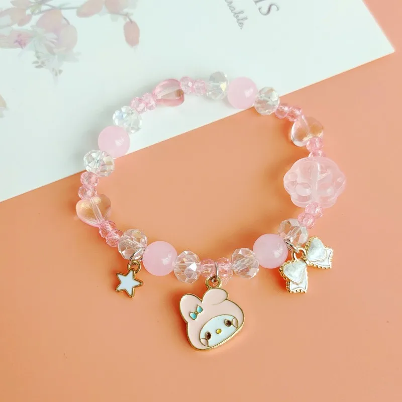 Sanrio Kawaii Cinnamoroll Kuromi Mymelody Cute Cartoon Anime Sweet Bracelet Friendship Jewelry Toy Gift Accessories
Sanrio Kawaii Cinnamoroll Kuromi Mymelody Cute Cartoon Anime Sweet Bracelet Friendship Jewelry Toy Gift Accessories