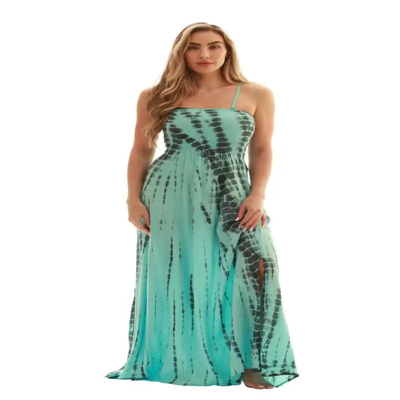 Women`s Rasta Maxi Summer Dress - Long Sundress with Adjustable Removable Straps (Aqua Charcoal, Medium)
Women`s Rasta Maxi Summer Dress - Long Sundress with Adjustable Removable Straps (Aqua Charcoal, Medium)