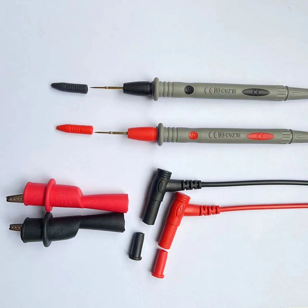 Digital Multimeter Probe Soft-silicone-wire Needle-tip Universal Test Leads With Alligator Clip MultiMeter Tester Lead Probe
Digital Multimeter Probe Soft-silicone-wire Needle-tip Universal Test Leads With Alligator Clip MultiMeter Tester Lead Probe