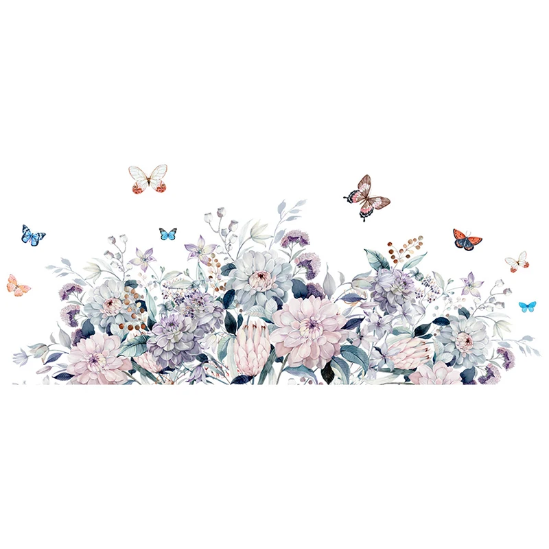 Watercolor Flowers Wall Stickers For Living Room Bedroom Kitchen Wall Decor Baseboard Wall Sticker Home Decor Vinyl PVC Decals
Watercolor Flowers Wall Stickers For Living Room Bedroom Kitchen Wall Decor Baseboard Wall Sticker Home Decor Vinyl PVC Decals