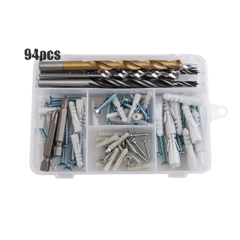 Multi Specification Drill Bit Boxed Fried Dough Twist Drill Combination Set Tool 94 Piece Electric Tool Combination Set
Multi Specification Drill Bit Boxed Fried Dough Twist Drill Combination Set Tool 94 Piece Electric Tool Combination Set