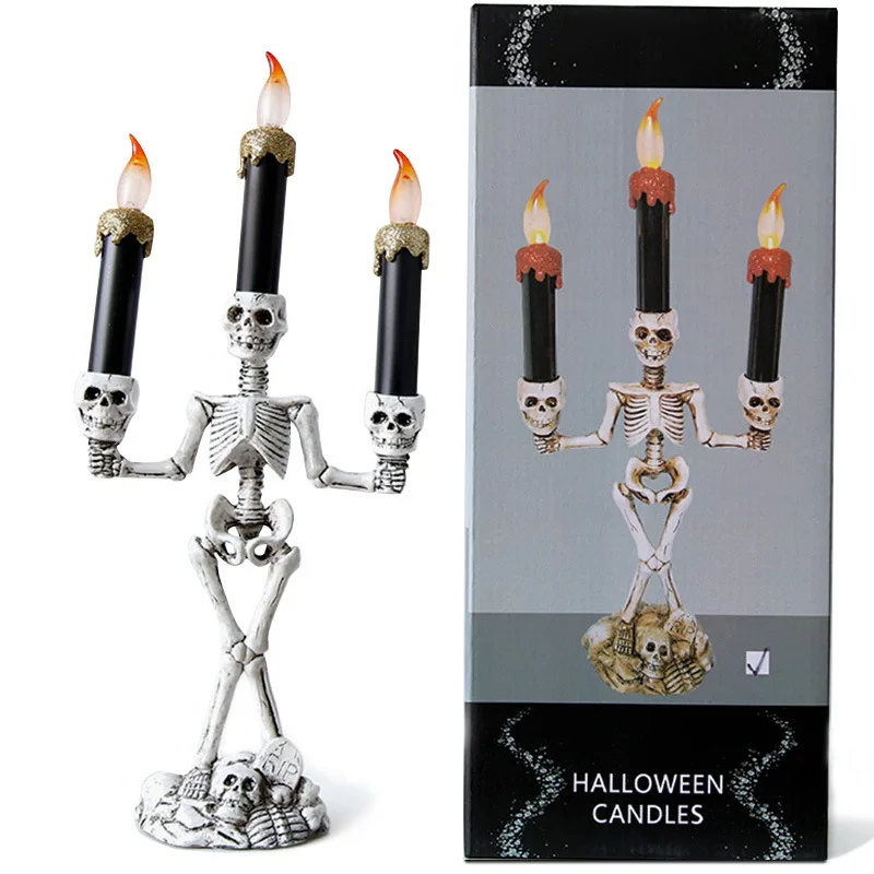 Halloween Candelabra with LED Flameless Candles Holder Battery Operated Flickering Spooky Lighting for Décor Centerpieces Window
Halloween Candelabra with LED Flameless Candles Holder Battery Operated Flickering Spooky Lighting for Décor Centerpieces Window