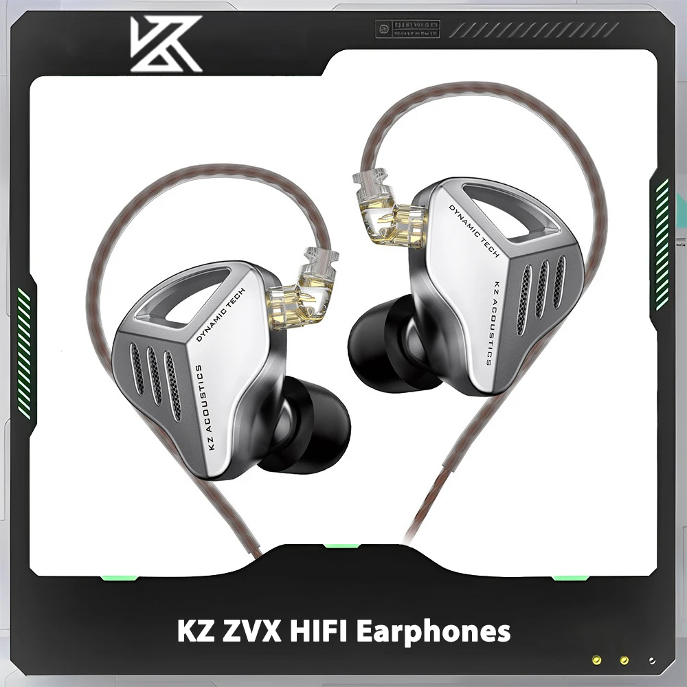 KZ ZVX HIFI наушники 1 динамические басы-вкладыши монитор с шумоподавлением гарнитура