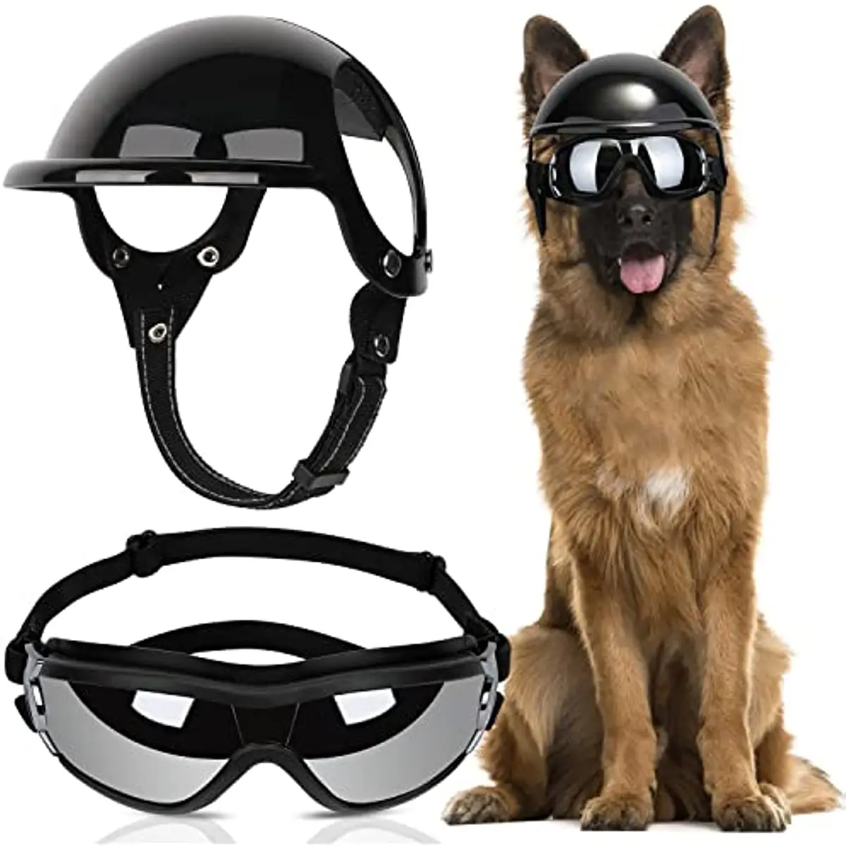 ATUBAN Dog Helmet and Goggles-UV Protection Doggy Sunglasses Dog Glasses Pet Hat Motorcycle Helmets Protection for Puppy Riding
ATUBAN Dog Helmet and Goggles-UV Protection Doggy Sunglasses Dog Glasses Pet Hat Motorcycle Helmets Protection for Puppy Riding