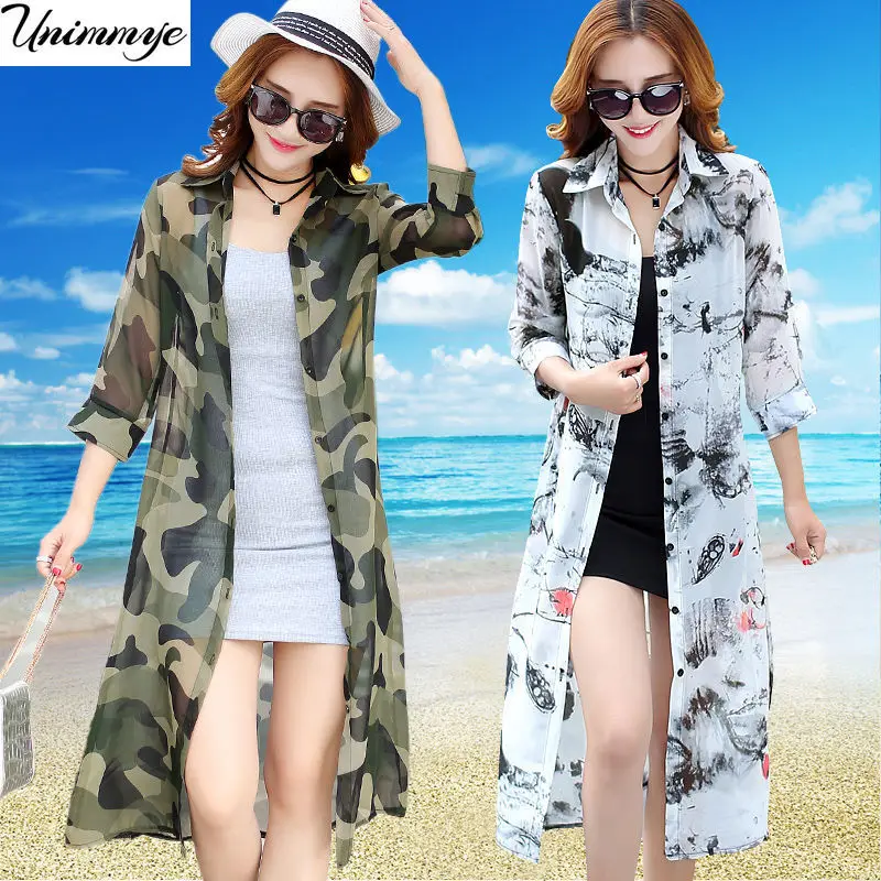Summer Women Long Chiffon Sunproof Blouses Cape Coat Floral Print Shawl Plus Size Female Loose Cardigans Outwear Jacket J329
Summer Women Long Chiffon Sunproof Blouses Cape Coat Floral Print Shawl Plus Size Female Loose Cardigans Outwear Jacket J329
