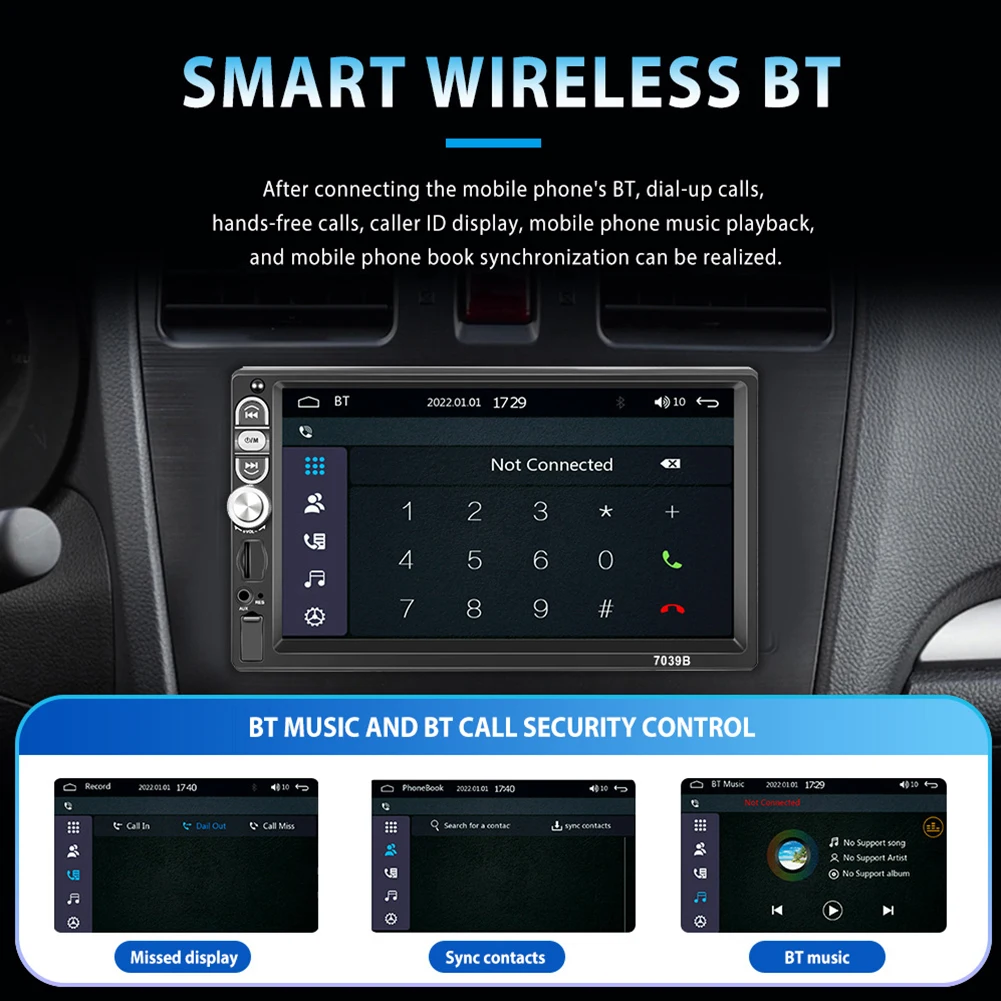 New Replacement Useful Durable High Quality Car Player 7in AUX Audio Input Car Wired Auto 12V Colorful Backlight
New Replacement Useful Durable High Quality Car Player 7in AUX Audio Input Car Wired Auto 12V Colorful Backlight
