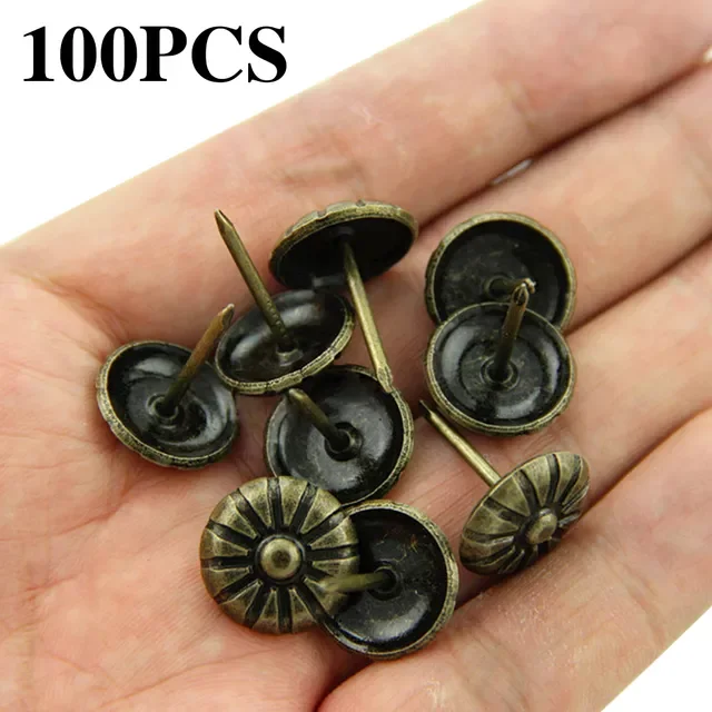100pcs Antique Bronze Upholstery Nail Jewelry Gift Wine Case Box Sofa Decorative Tack Stud Pushpin Doornail Hardware
100pcs Antique Bronze Upholstery Nail Jewelry Gift Wine Case Box Sofa Decorative Tack Stud Pushpin Doornail Hardware
