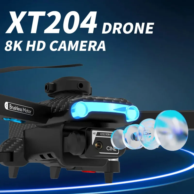 XT204 Drone RC Quadcopter Professional Obstacle Avoidance WIFI FPV Optical Flow Brushless 8K Dual HD Camera Dron Foldable
XT204 Drone RC Quadcopter Professional Obstacle Avoidance WIFI FPV Optical Flow Brushless 8K Dual HD Camera Dron Foldable
