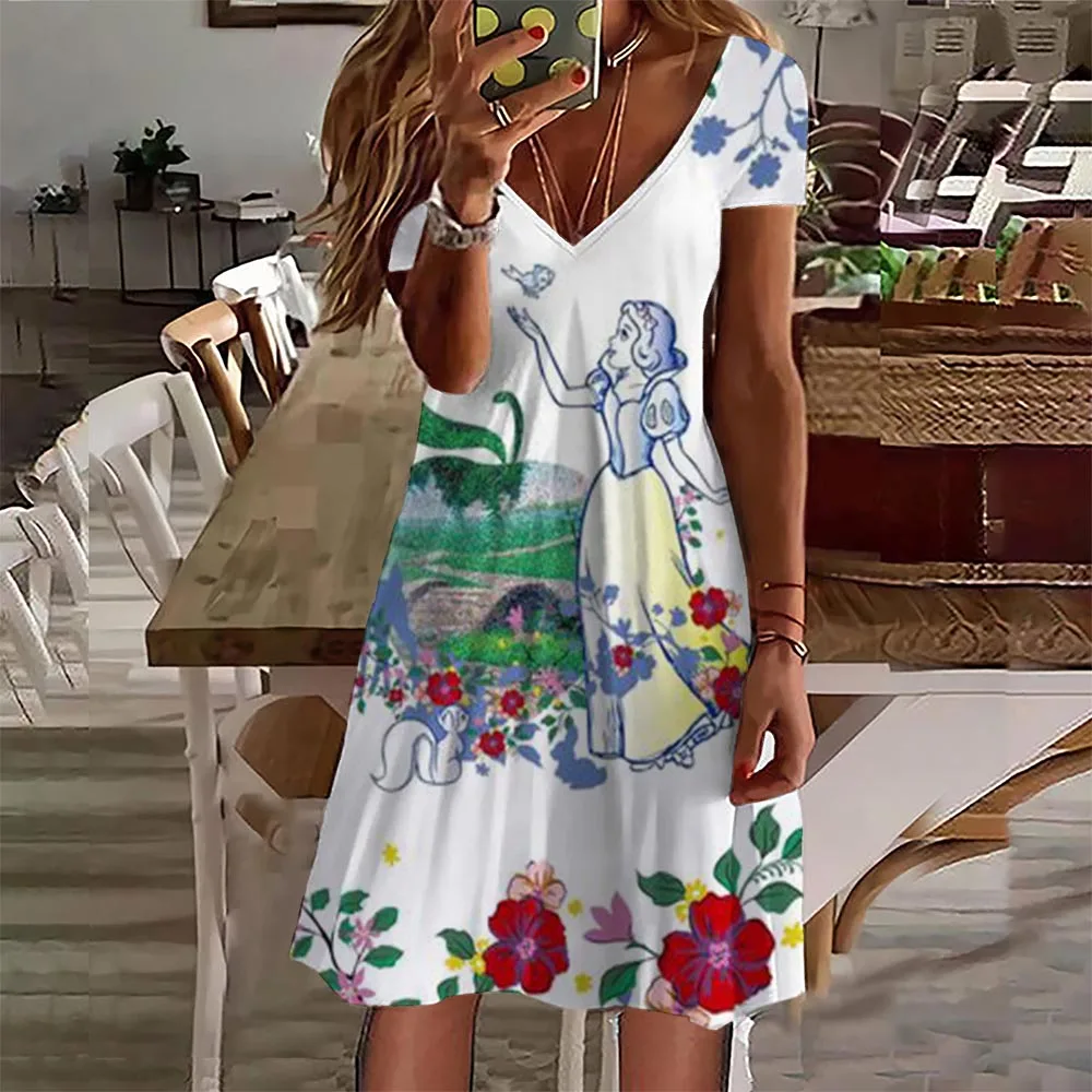 Модное летнее платье Принцессы Диснея для девочек, платье с 3D принтом и V-образным вырезом, повседневное элегантное платье до колен, платье с...
Модное летнее платье Принцессы Диснея для девочек, платье с 3D принтом и V-образным вырезом, повседневное элегантное платье до колен, платье с...