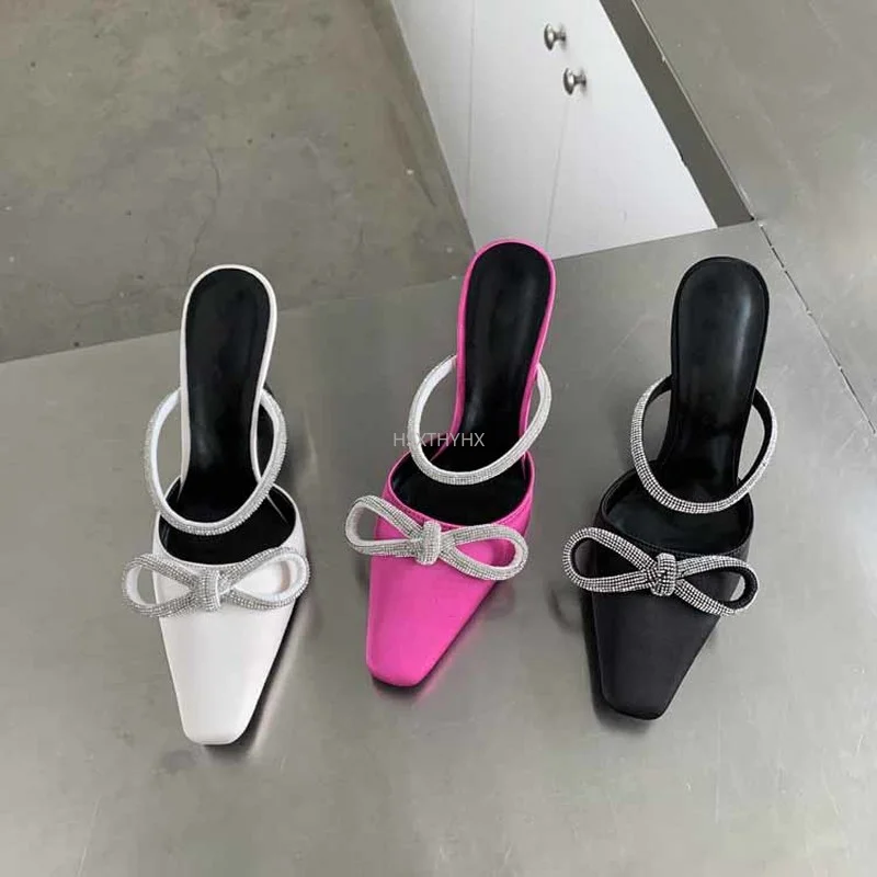 Korean Style New Arrival Glitter Rhinestones Crystal Silk Bowknot Women Stripper Spring High Heels 7CM Party Prom Lady Shoes
Korean Style New Arrival Glitter Rhinestones Crystal Silk Bowknot Women Stripper Spring High Heels 7CM Party Prom Lady Shoes