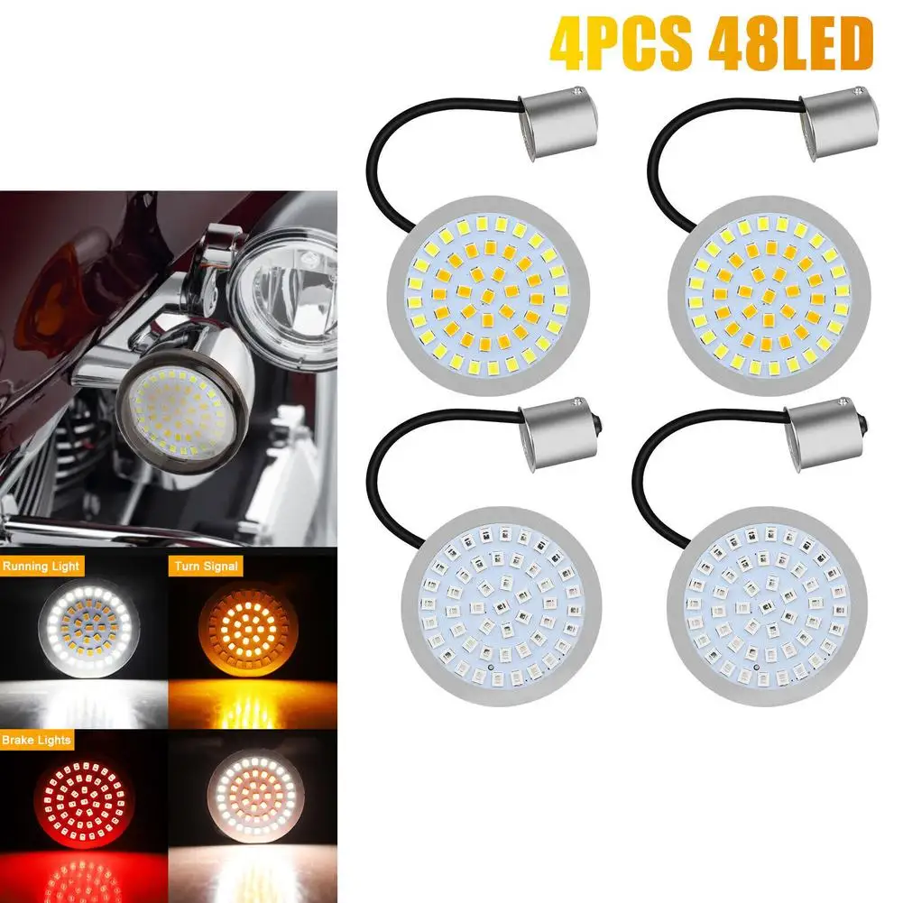 4 Pcs 1157 Front 1156 Rear Led Turn Signal Lights With Smoke Lens Cover Motorcycle Led Indicator Lamp Replacement Parts
4 Pcs 1157 Front 1156 Rear Led Turn Signal Lights With Smoke Lens Cover Motorcycle Led Indicator Lamp Replacement Parts