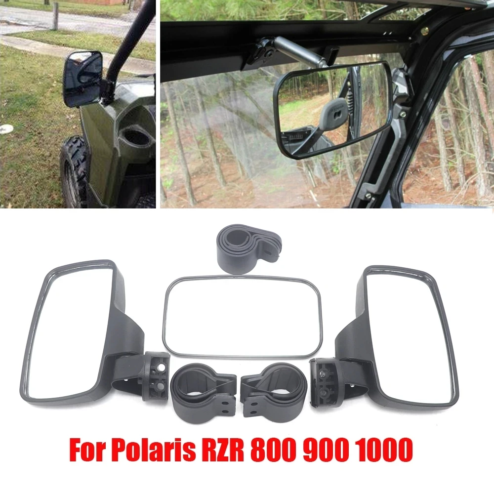 

UTV Rearview Mirror Shockproof Side Mirror Accessories w/ 1.75" 2" Roll Cages for can am For Polaris RZR 800 900 1000 for Yamaha