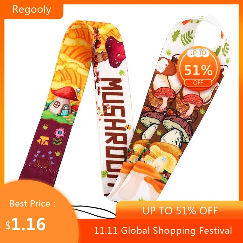 Cute Cartoon Mushroom Lanyard for Keys Phone Cool Neck Strap Lanyard for Camera Whistle ID Badge Cute webbings ribbons Gifts
Cute Cartoon Mushroom Lanyard for Keys Phone Cool Neck Strap Lanyard for Camera Whistle ID Badge Cute webbings ribbons Gifts