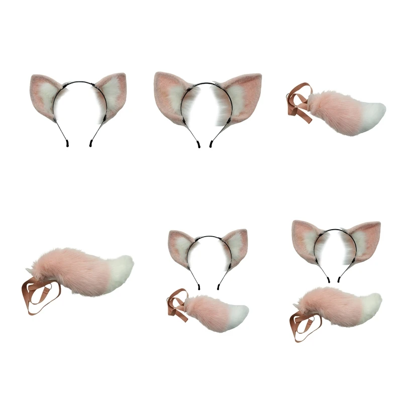 Plush Furry Fox Ears Headband with Soft Tail Hairband Headwear Cute Dress Decor for Women Girls Cosplay Lingner
Plush Furry Fox Ears Headband with Soft Tail Hairband Headwear Cute Dress Decor for Women Girls Cosplay Lingner