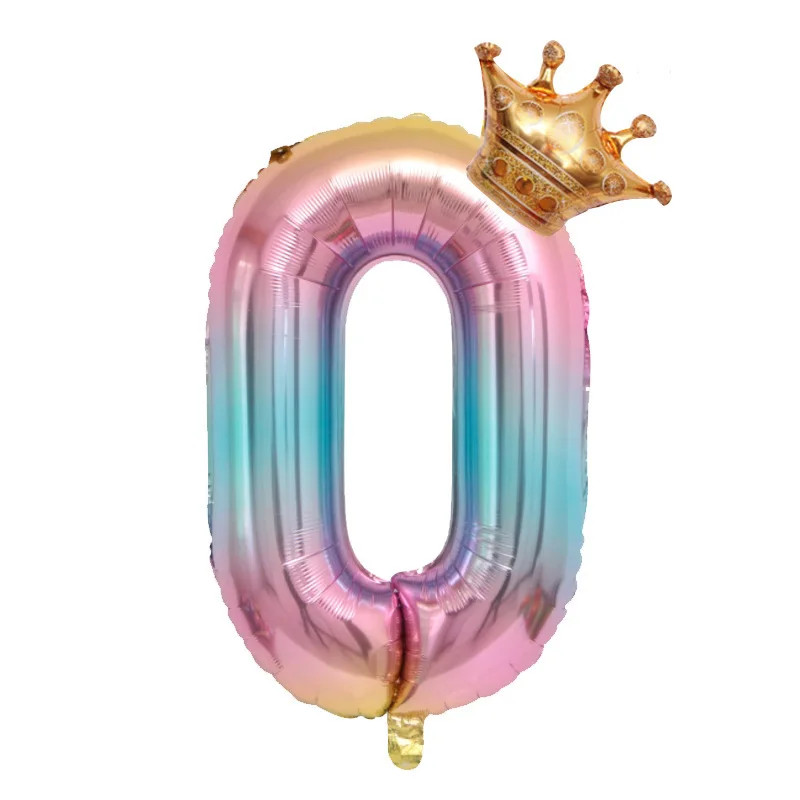 0-9 Digital Crown Foil Number Balloons Gradient Color Birthday Christmas Thanksgiving Masquerade Wedding Home Decoration Access
0-9 Digital Crown Foil Number Balloons Gradient Color Birthday Christmas Thanksgiving Masquerade Wedding Home Decoration Access