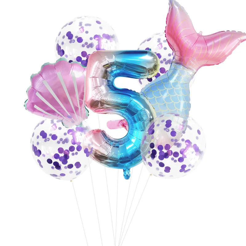 7Pcs/lot Mermaid Party Balloons 32inch Number Foil Balloon Baby Shower Decor Globos Kids Birthday Party Decoration Supplies
7Pcs/lot Mermaid Party Balloons 32inch Number Foil Balloon Baby Shower Decor Globos Kids Birthday Party Decoration Supplies