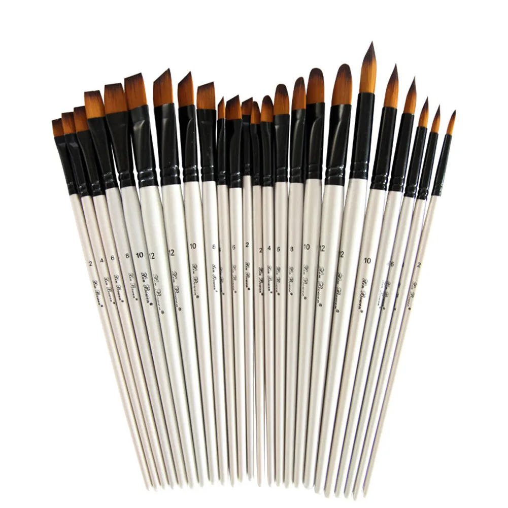 6PCS Pearl White Wooden Pole Bicolor Nylon Hair Watercolor Brush Set Flat Peak Oblique Peak Nail Circle Round Peak Painting Pen
6PCS Pearl White Wooden Pole Bicolor Nylon Hair Watercolor Brush Set Flat Peak Oblique Peak Nail Circle Round Peak Painting Pen