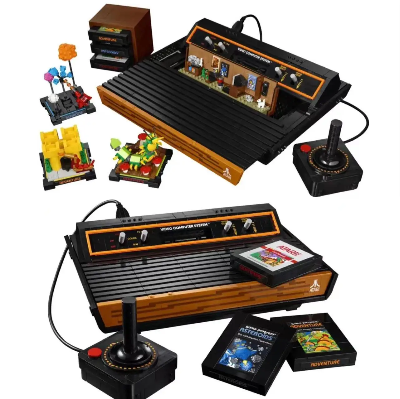 

Игровая консоль компьютерной системы Atari 2600, креативные экспертные значки Moc, технические модели, строительные блоки, игрушки для детей