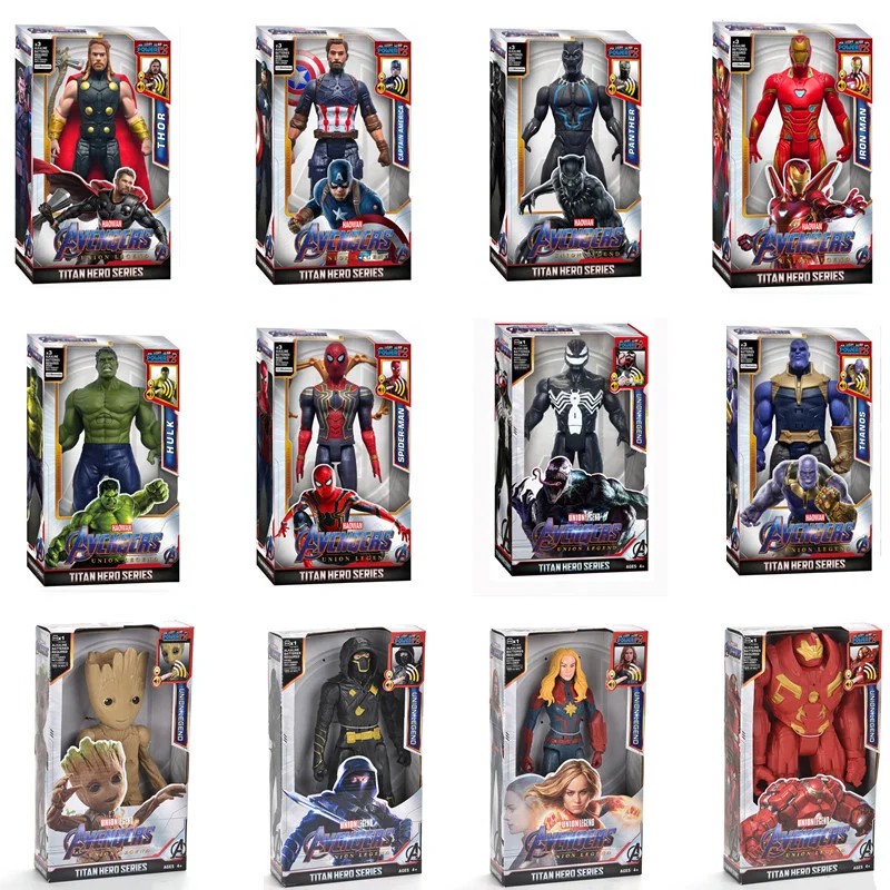

Marvel Мстители, Железный человек, Халк, Супермен, Человек-паук, светящийся подарок на день рождения, коллекционная фигурка, компьютерные украшения, детские игрушки