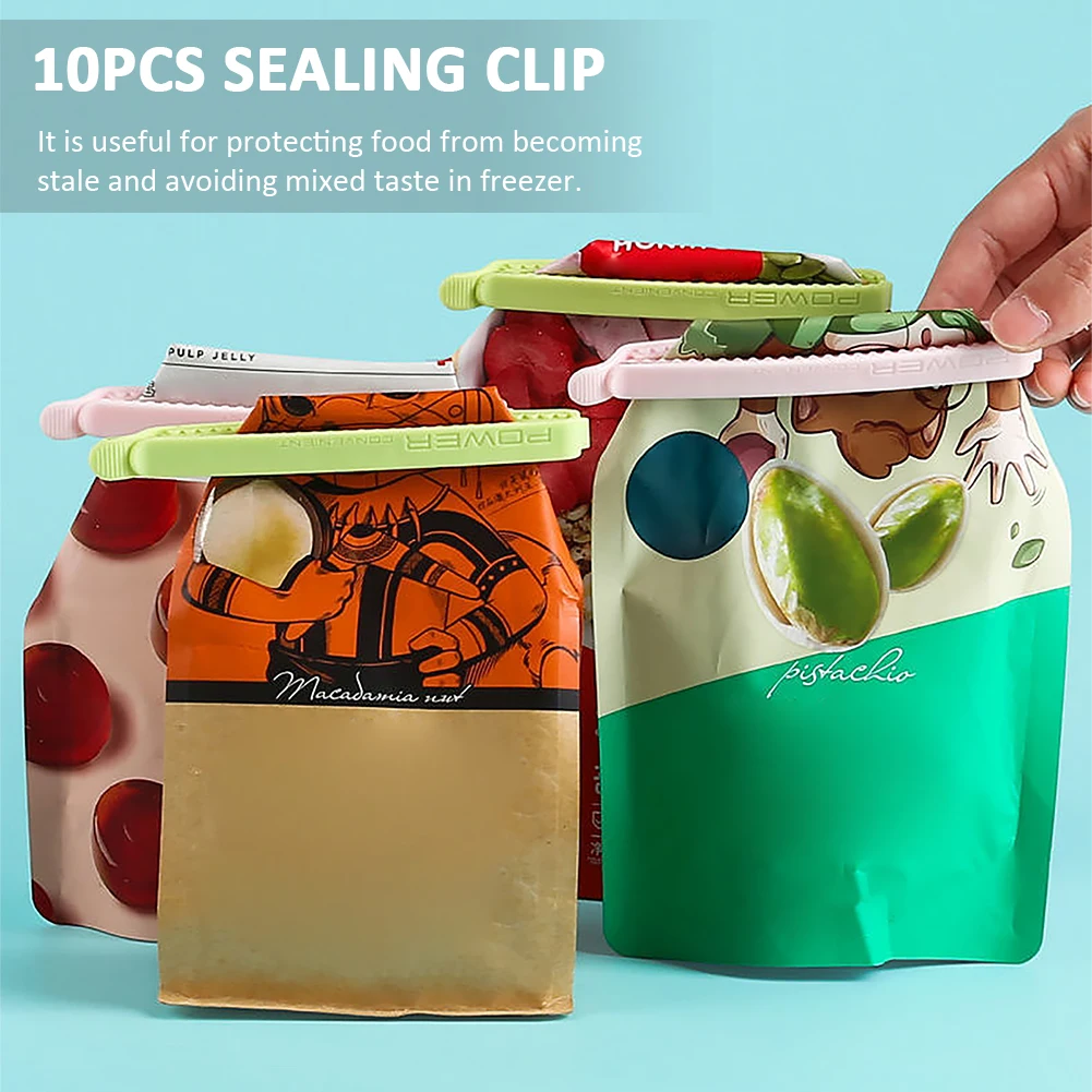 10 шт., пластиковые зажимы для пакетиков 
10 шт., пластиковые зажимы для пакетиков