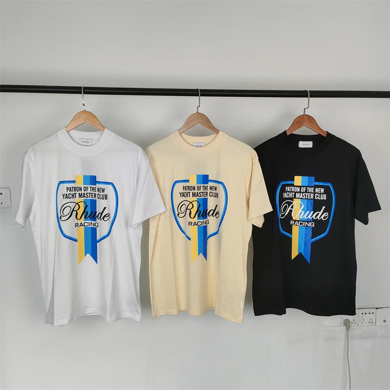 Summer New Rhude RACING T-Shirt Men Women 1:1 Top Quality Vintage T Shirt Rhude Logo Tee
Summer New Rhude RACING T-Shirt Men Women 1:1 Top Quality Vintage T Shirt Rhude Logo Tee