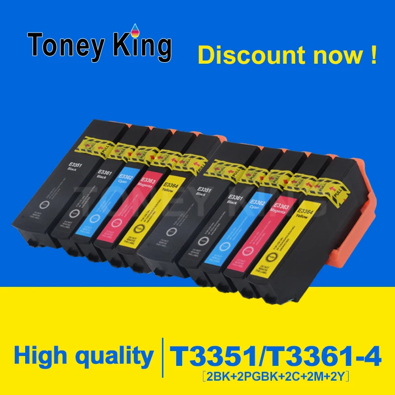 Toney King 5PK 33XL для картриджа Epson 33XL, чернильный картридж T3351 для картриджей Epson
Toney King 5PK 33XL для картриджа Epson 33XL, чернильный картридж T3351 для картриджей Epson