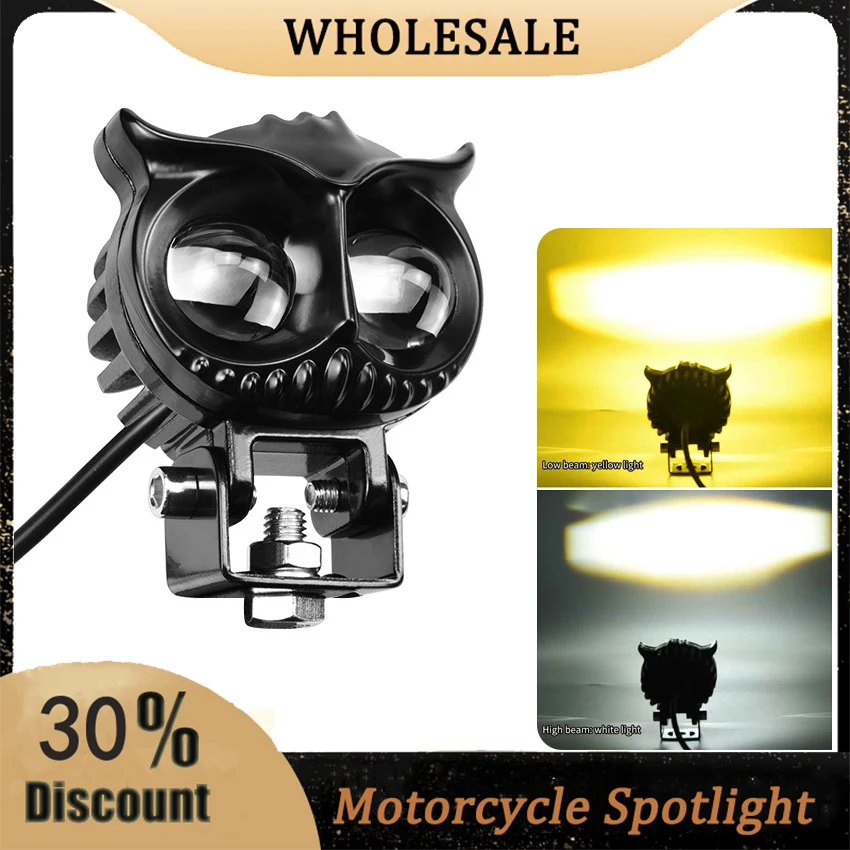 1Pcs Led Motorcycle Spotlight Owl Fog Light Work Lamp Car UTV Truck Off Road Motorcycle LED Spot Light Headlight DC12-80V
1Pcs Led Motorcycle Spotlight Owl Fog Light Work Lamp Car UTV Truck Off Road Motorcycle LED Spot Light Headlight DC12-80V